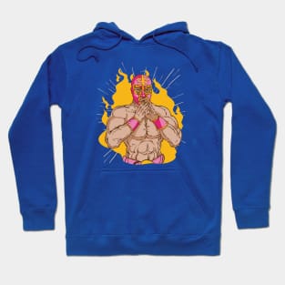 Fun, Fiery Mexican Luchador Wrestler Illustration Hoodie